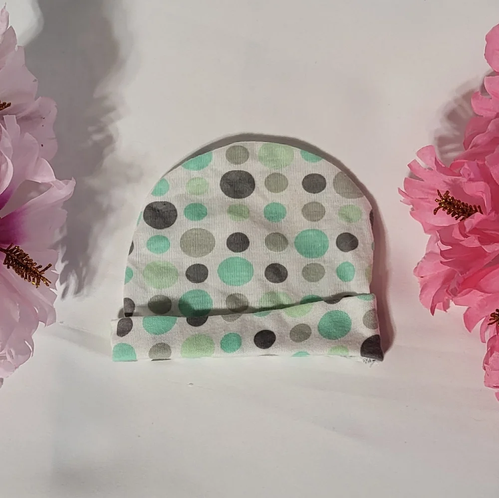Newborn Baby Multi-Color Polka Dot Hat/Cap